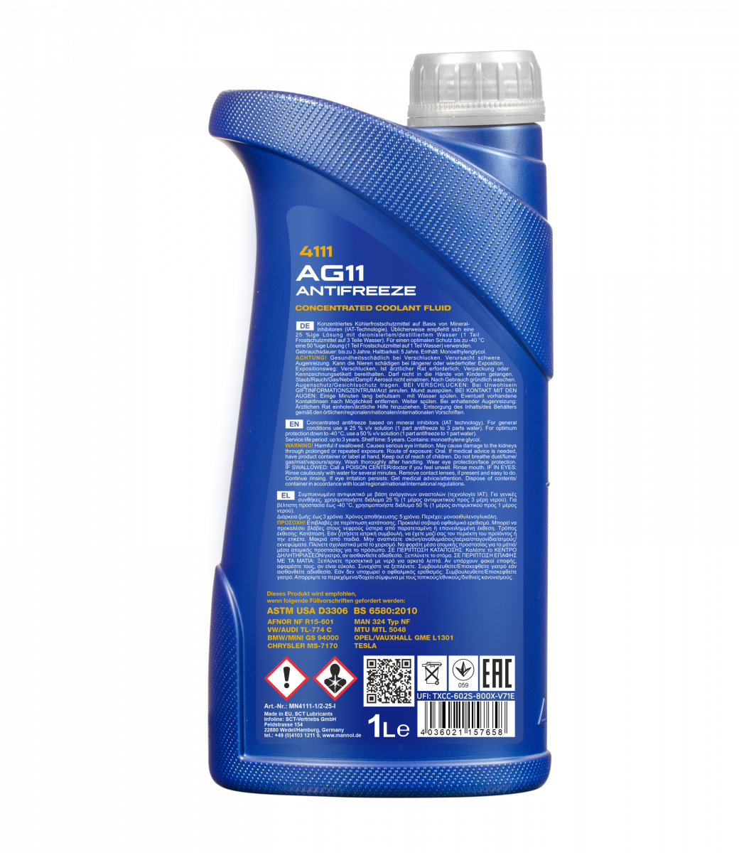 Концентрат антифризу Mannol 4111 Longterm Antifreeze AG11 1 л Синій (MN4111-1) - фото 2 Концентрат антифризу Mannol 4111 Longterm Antifreeze AG11 1 л Синій (MN4111-1) - фото 2