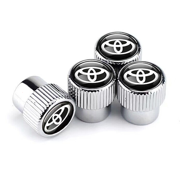 Набір ковпачків на ніпель SUNROZ Caps для автомобіля Toyota Premium Style 4 шт. Silver (A67583)