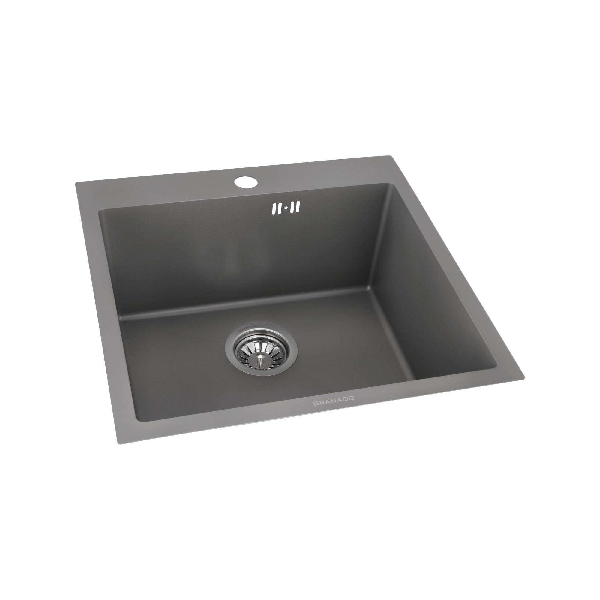 Мийка сталева Granado Galera S201 Textures 500х500х220 мм Grey - фото 2 Мийка сталева Granado Galera S201 Textures 500х500х220 мм Grey - фото 2