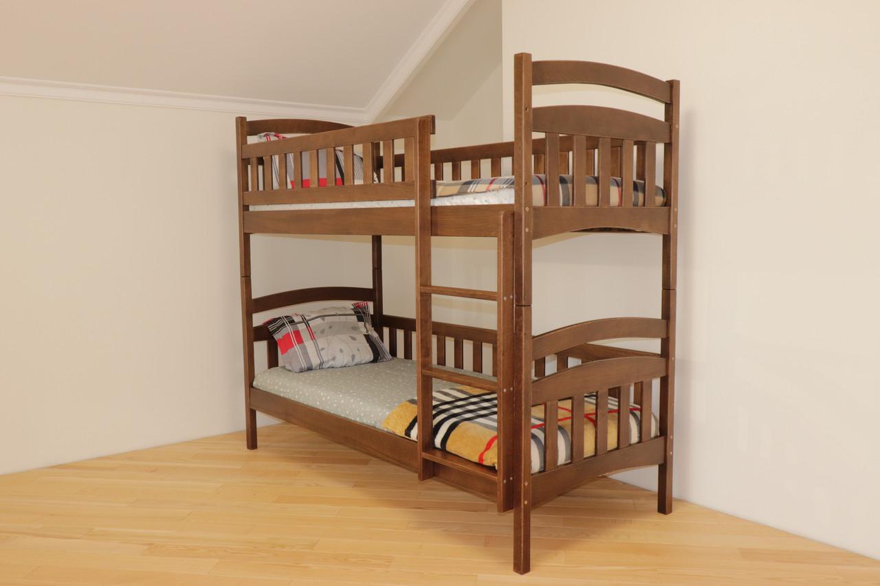 Кровать двухъярусная деревянная Дрімка Белоснежка Дримка 80x190 см