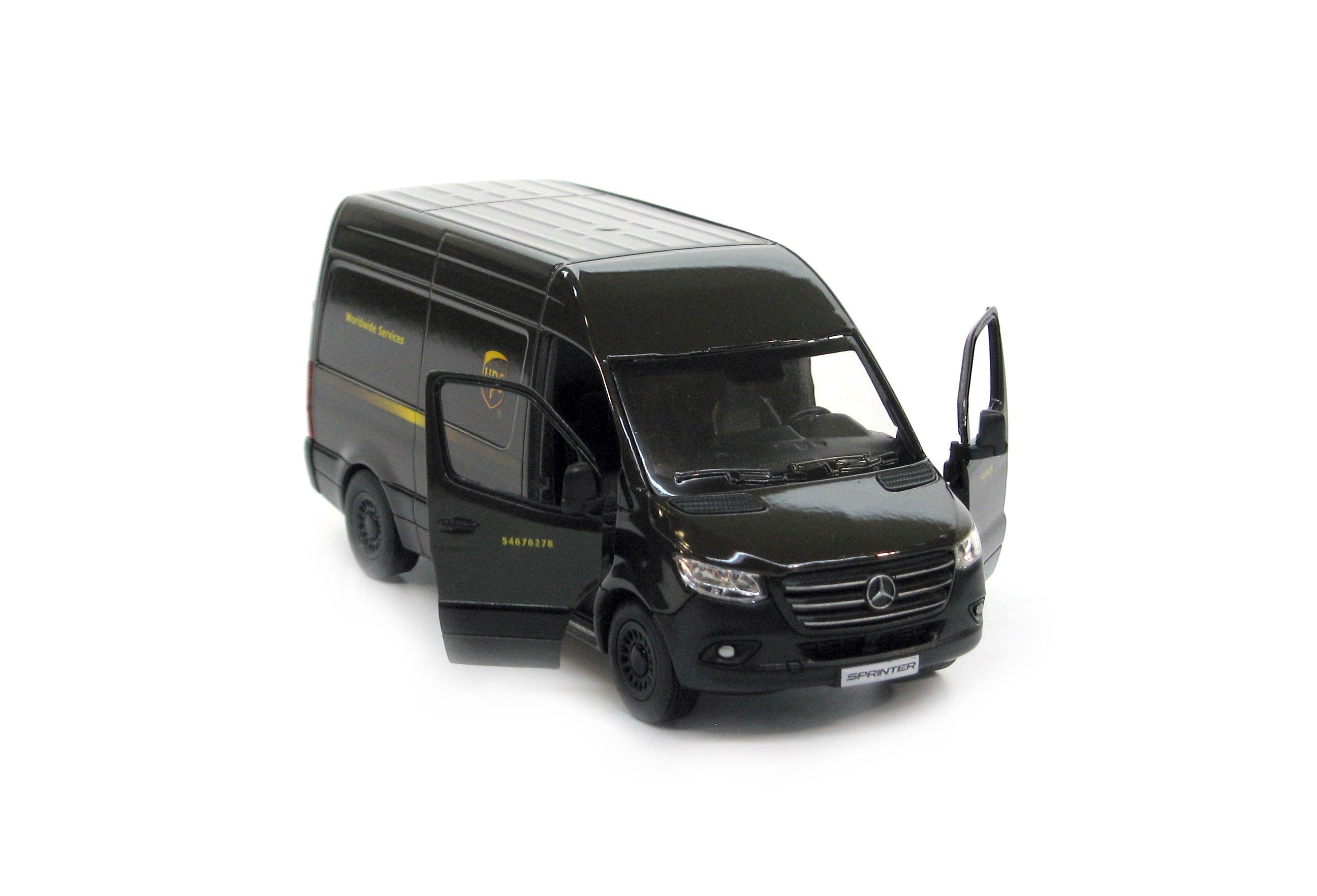 Машинка KINSMART металева KT5430W Mercedes-Benz Sprinter UPS Edition (12260860) - фото 7