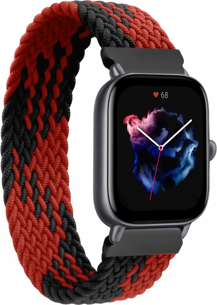 Ремінець Solo Loop Multi для Amazfit GTS 3 (135 мм) Black Red (25181-44)