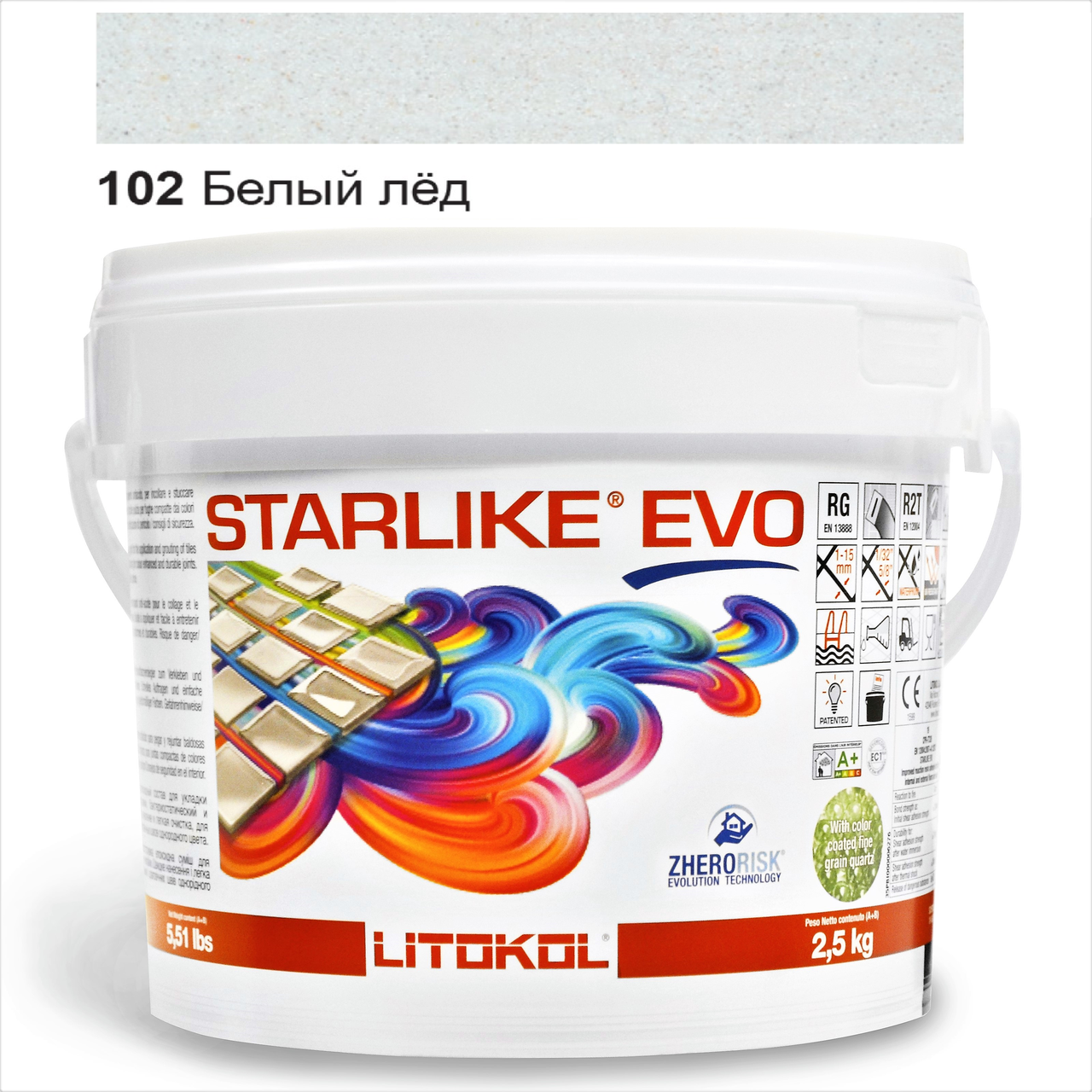 ᐉ  для плитки эпоксидная Litokol Starlike EVO 2,5 кг 102 Белый .
