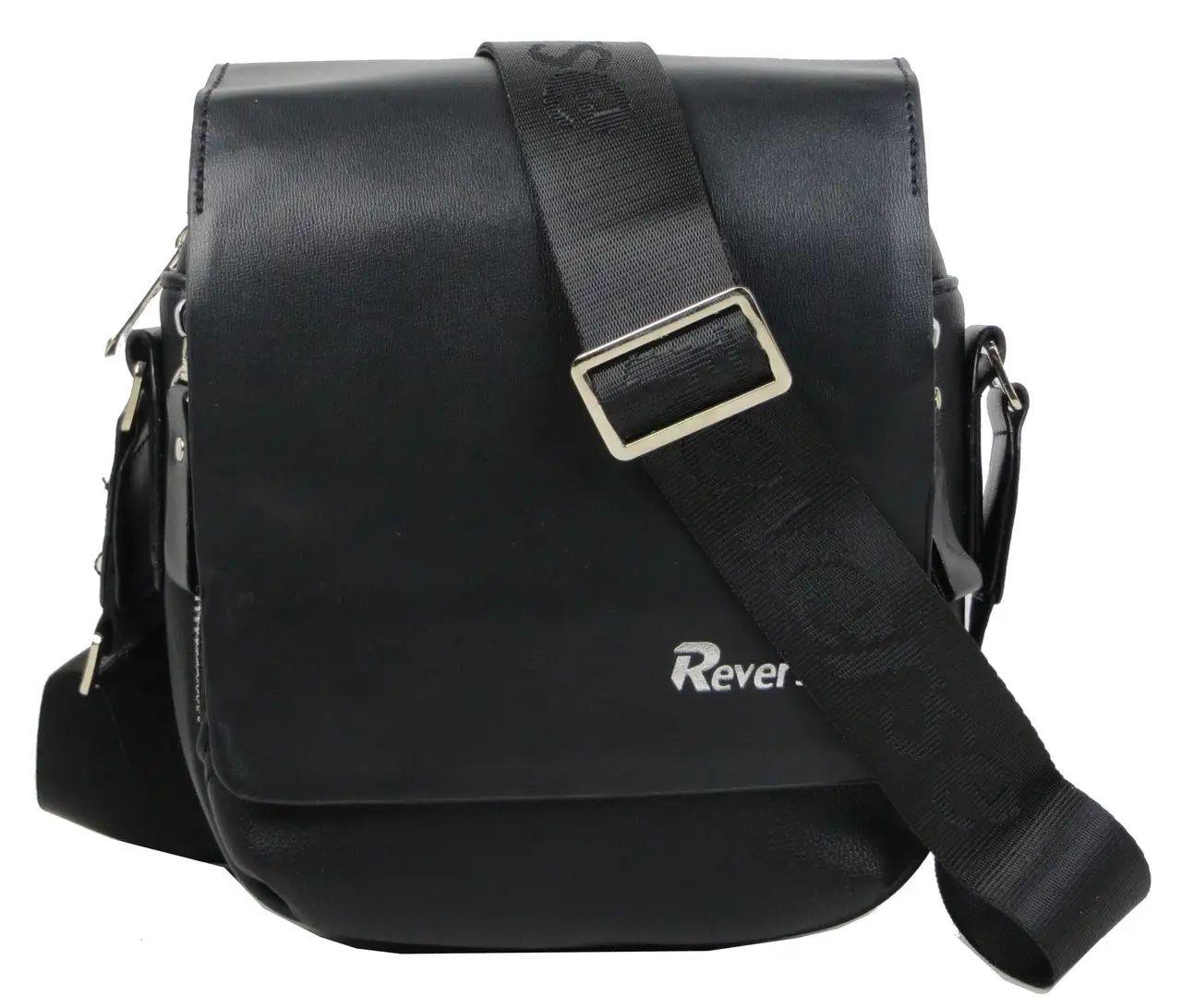 Сумка чоловіча Reverse з екошкіри Чорний (F513 black)