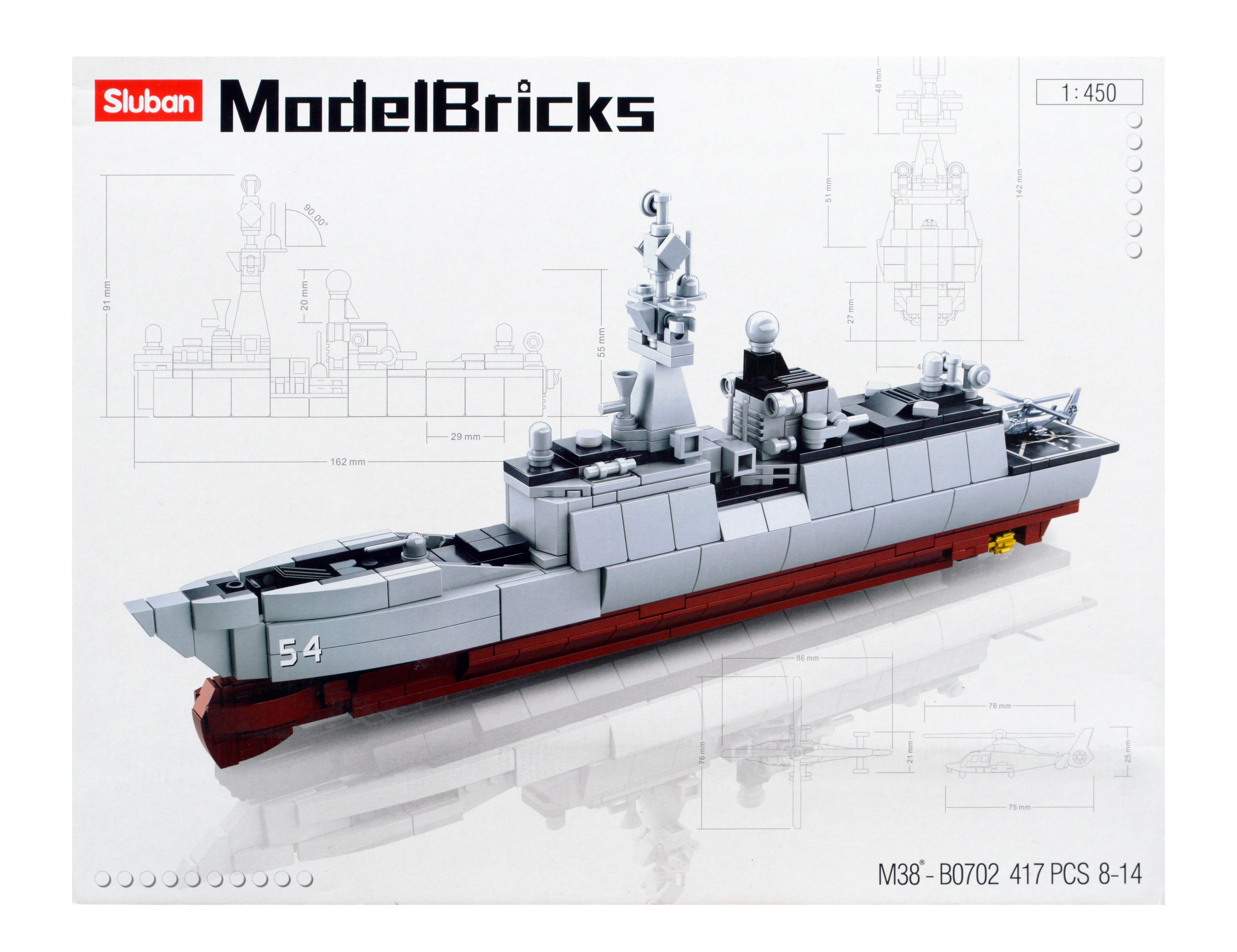 Конструктор Sluban M38-B0702 Военный корабль 417 деталей - фото 6 Конструктор Sluban M38-B0702 Военный корабль 417 деталей - фото 6