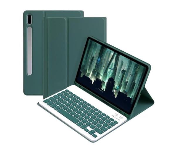 Чехол с Bluetooth-клавиатурой Magnet Flip Cover для Samsung Tab S10 FE+Зеленый Чехол с Bluetooth-клавиатурой Magnet Flip Cover для Samsung Tab S10 FE+Зеленый