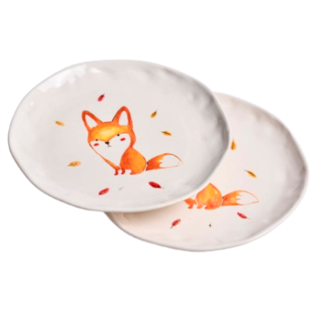 Тарілка керамічна лисеня 23 см - фото 2 Тарілка керамічна лисеня 23 см - фото 2