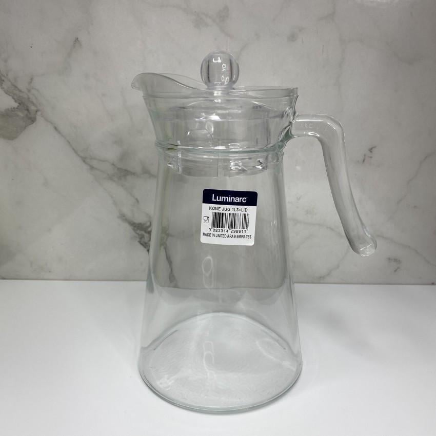 Глечик скляний Luminarc Kone N1102 з пластиковою кришкою 1,3 л (2021020029)