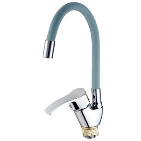 Смеситель для кухни MIXXUS Yub 4-27 MI6485 с гибким изливом Серый (235614)