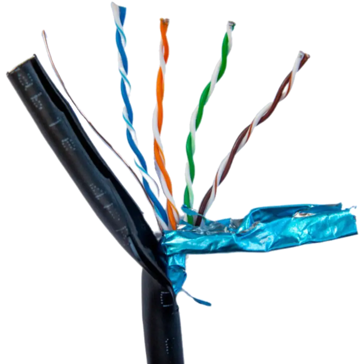 Кабель витая пара Gear FTP 4х2х0,51 Cat5E CU для наружных работ PVC+PE 305 м