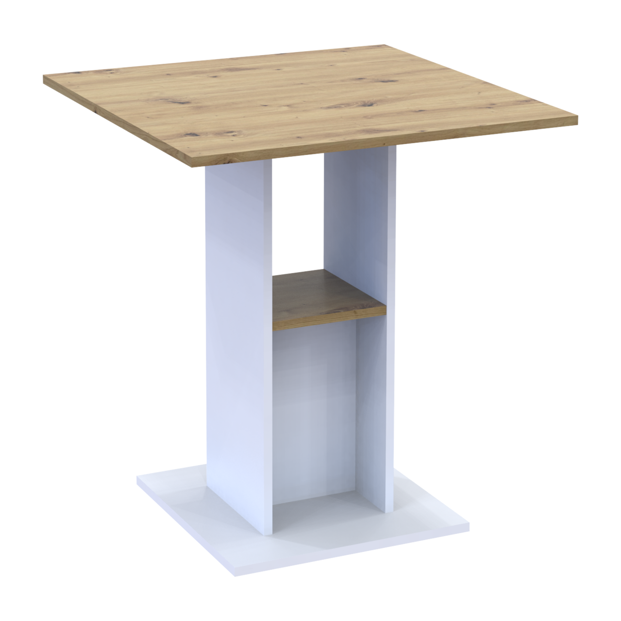 Стіл в кухню Doros Коуд 70х70х74 см Білий/Дуб артизан (28057135) - фото 3 Стіл в кухню Doros Коуд 70х70х74 см Білий/Дуб артизан (28057135) - фото 3