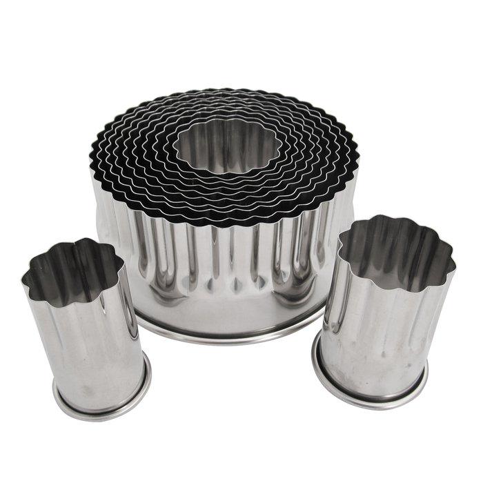 Высечки для печенья Empire EM8755 рифленые края 12 шт. Нержавеющая сталь (b4a760e5)