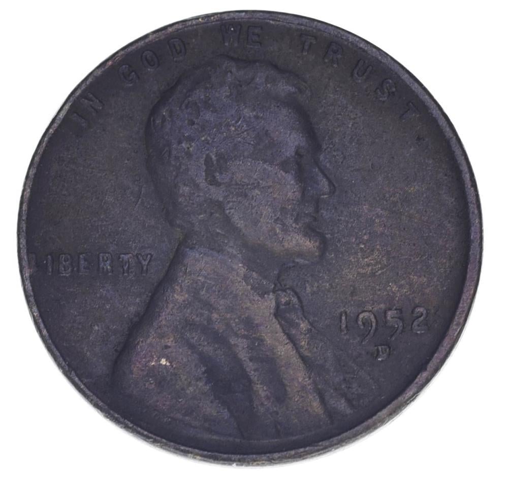 Монета "1 цент США 1952 F-VF P Авраам Линкольн" (М25426)