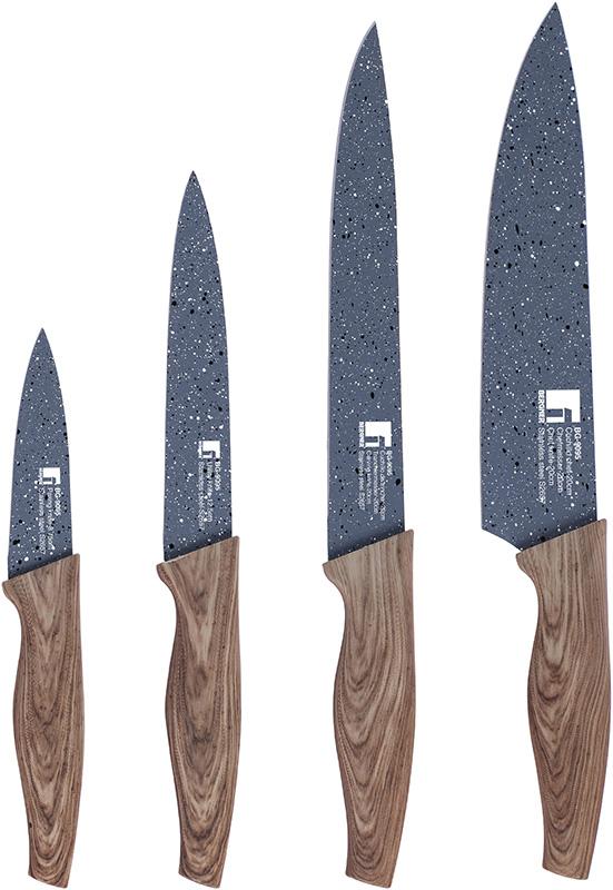 Набір кухонних ножів Bergner Marble Blade з мармуровим покриттям 4 шт. (BG-9095)