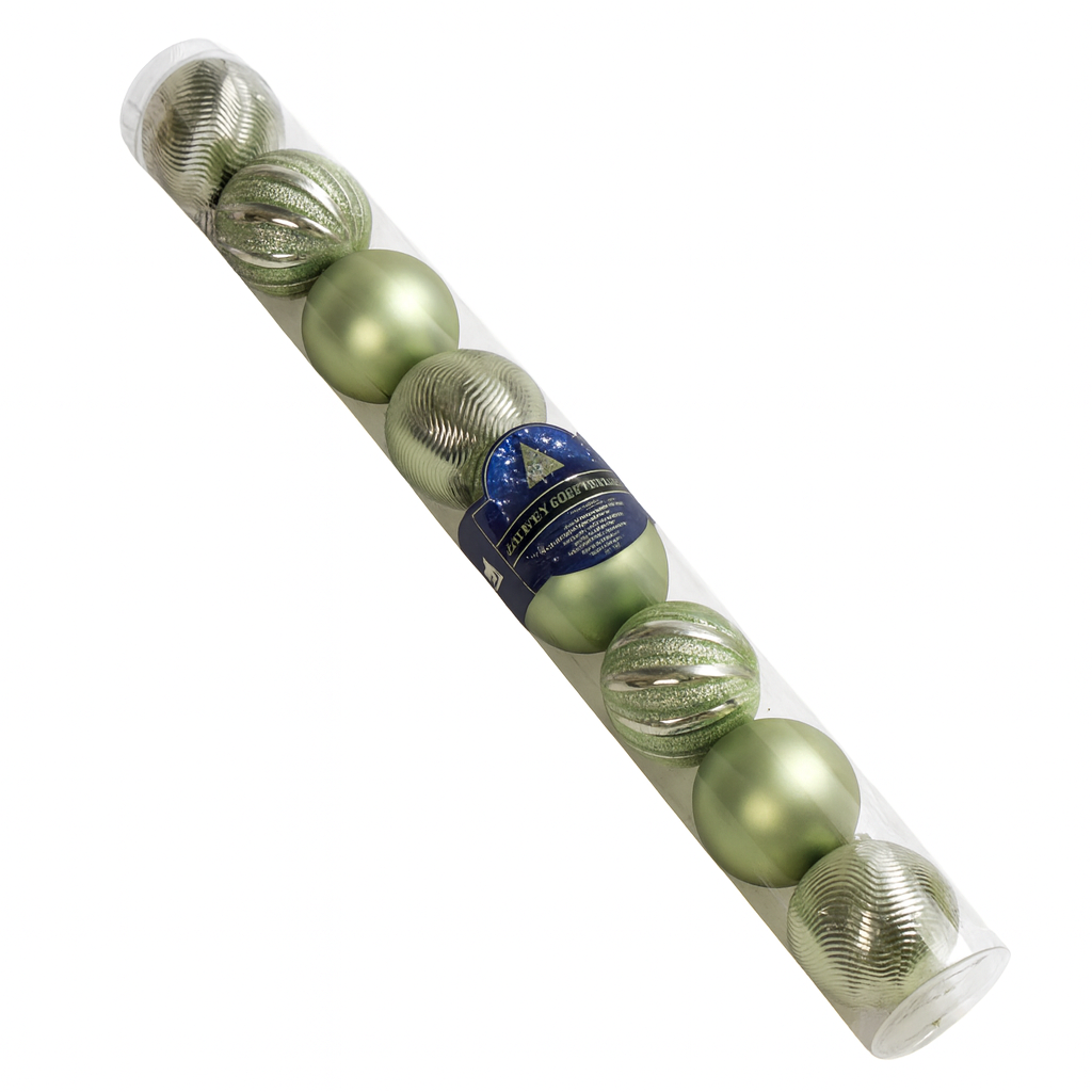 Шарики елочные новогодние Stenson 9620 пластиковые 6 см 10 шт. (582708)