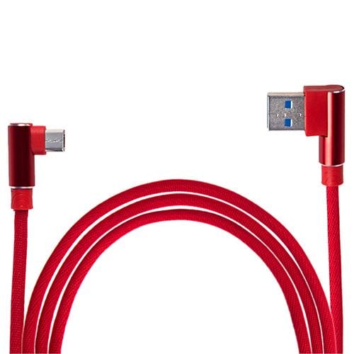 Кабель USB-Micro USB 90° 400 R Red (71946)