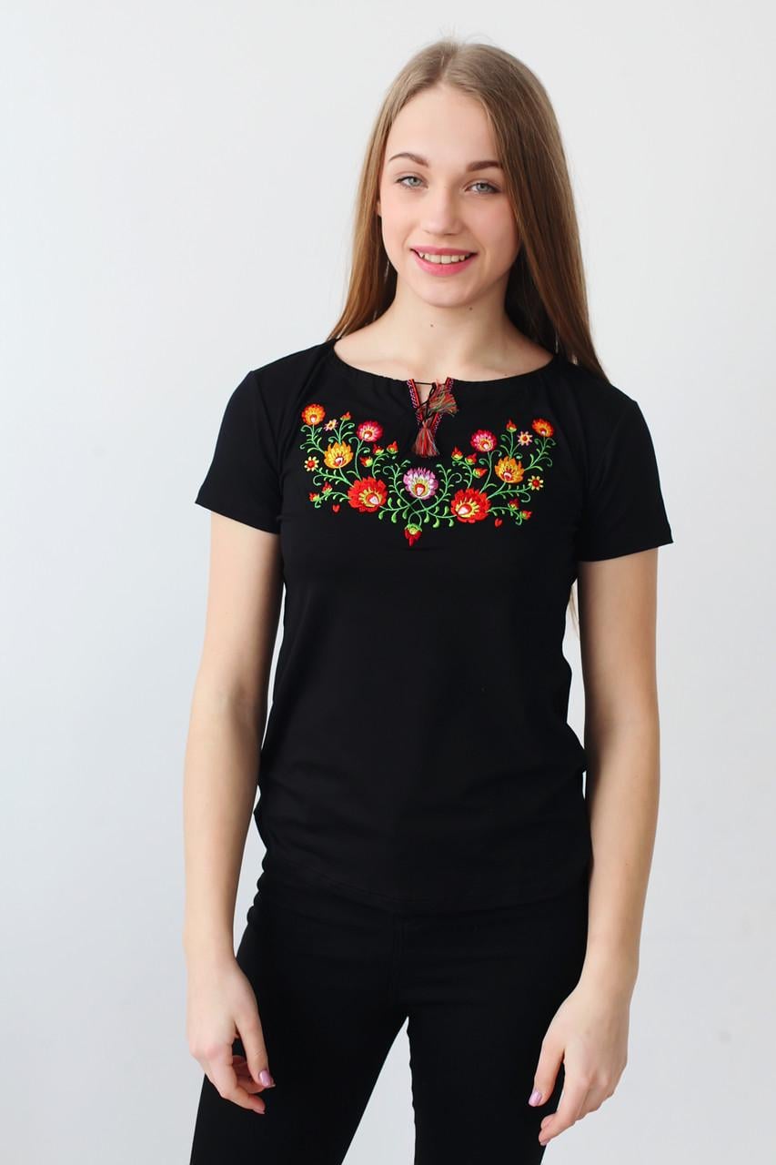Женская футболка вышитая (А-24)