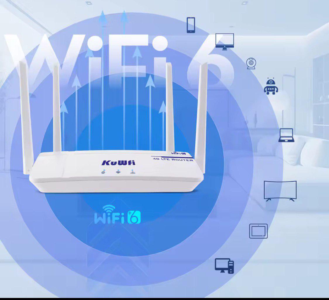 Маршрутизатор KuWfi CAT4 4G LTE SIM WAN/LAN Wireless Router WIFI6 - фото 3