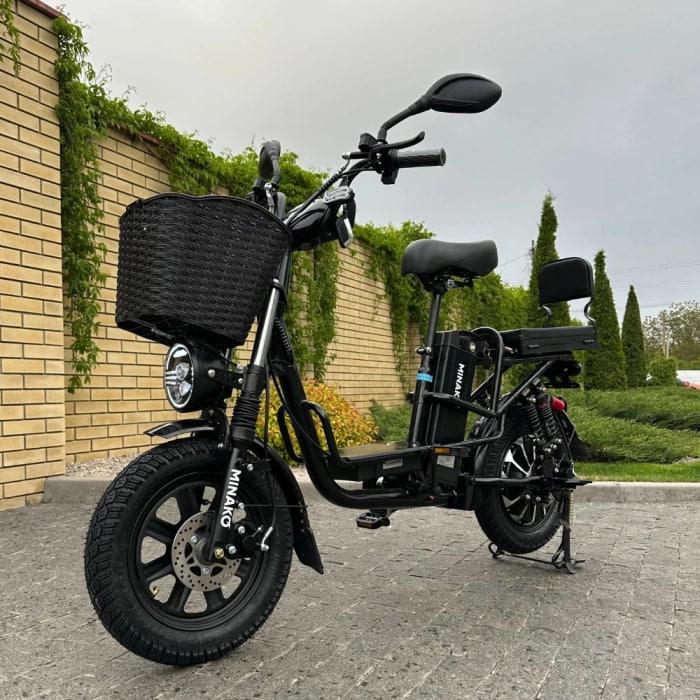 Электросамокат MINAKO Monster PRO 26 Ah 60V 1000W с сидением и грузовым багажником в комплекте Черный (33060829)