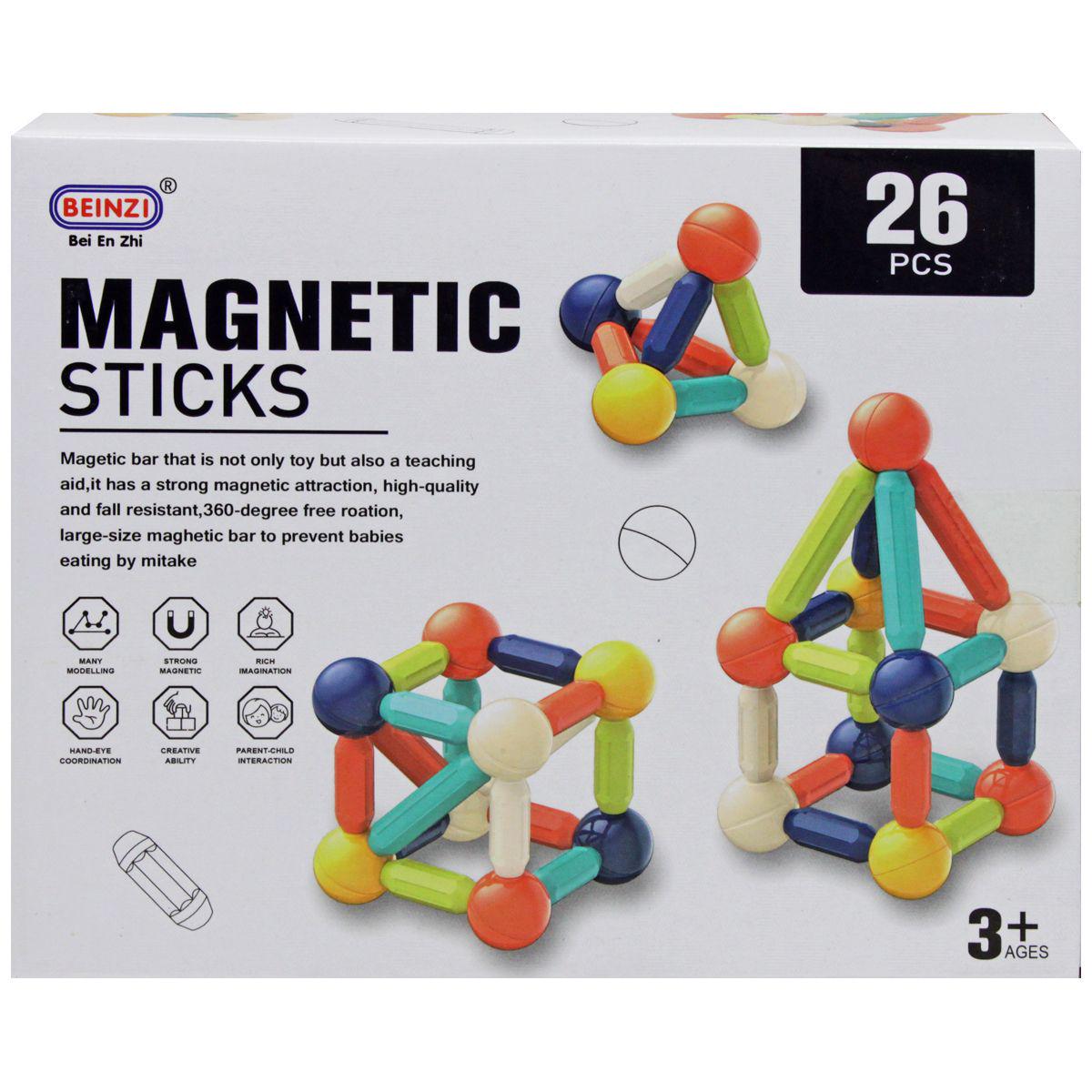 Конструктор магнитный MAGNETIC STICKS 26 дет. (229702)