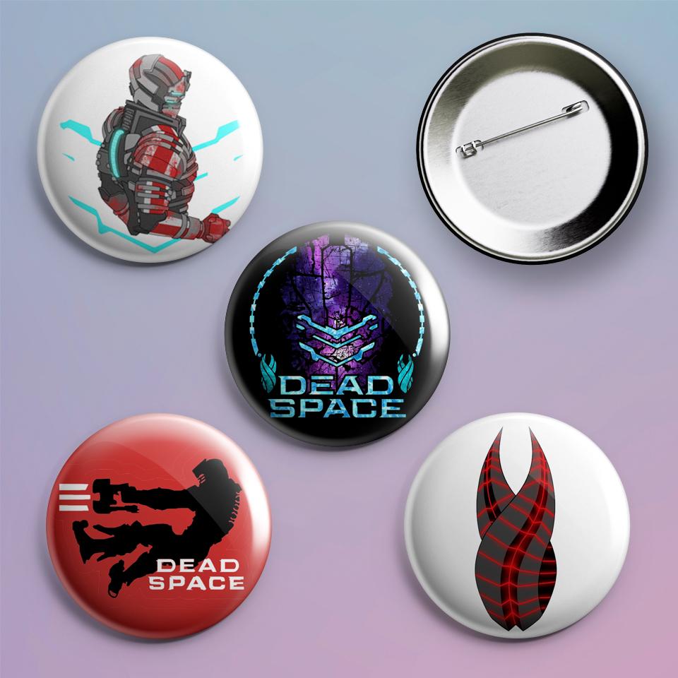 Значки на рюкзак с принтом игры Dead Space 4 шт.