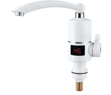 Смеситель для кухни Led ZERIX с электронагревом Белый