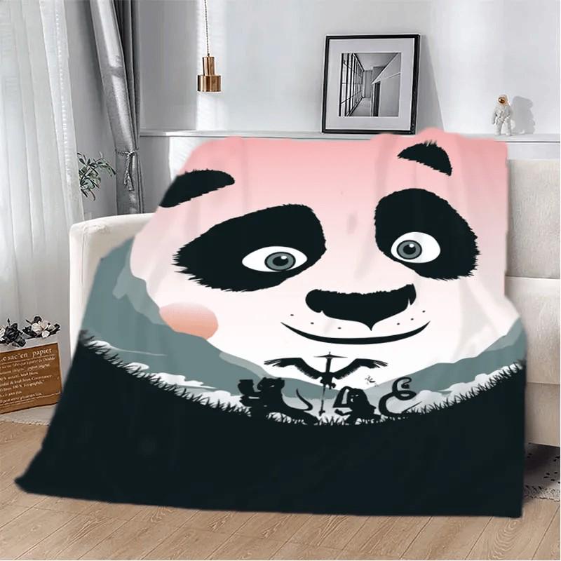 Плед-покрывало Панда плюш/велюр полуторное 160х200 см Белый