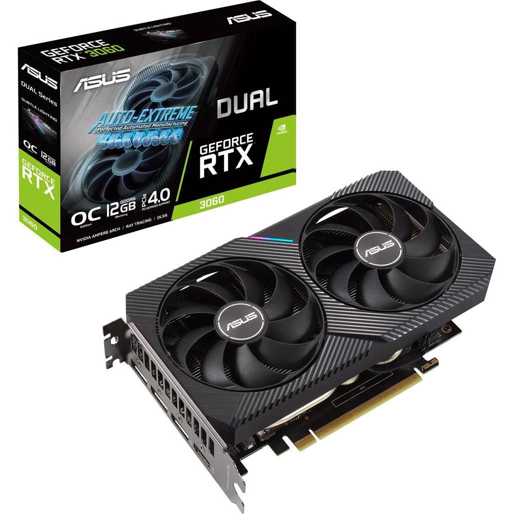 Відеокарта ASUS Dual GeForce RTX 3060 V2 OC Edition (DUAL-RTX3060-O12G-V2)