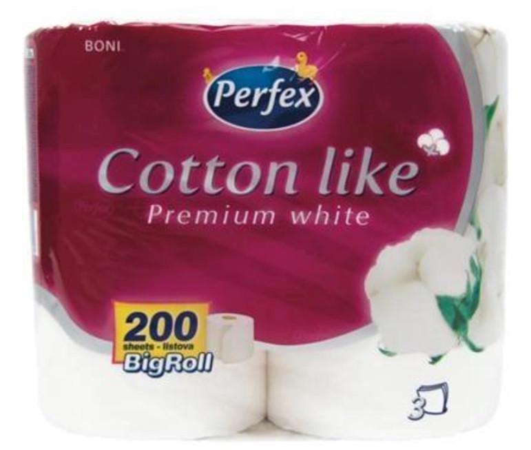 Туалетная бумага Perfex Cotton Premium White 3-слойная 4 шт. (2477789503)