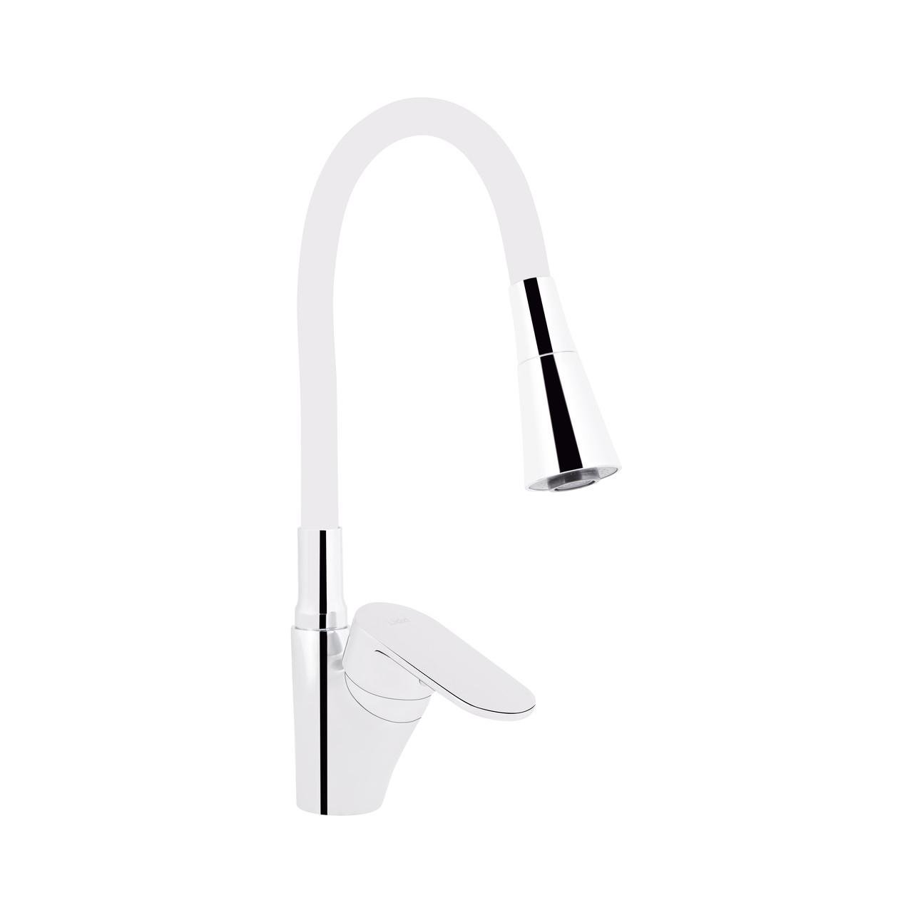 Смеситель для кухни Lidz Tani 007F3 с гибким изливом k40 LDTAN007F3WCR40423 White/Chrome (2553575316)