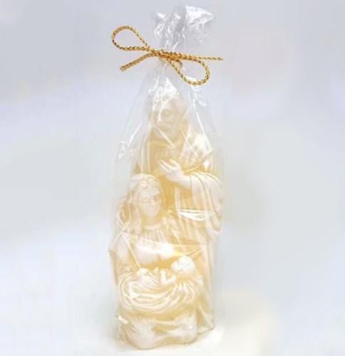 Свеча фигурная Святая Семья парафиновая аромат ванили 155 мм Белый (1509417265)