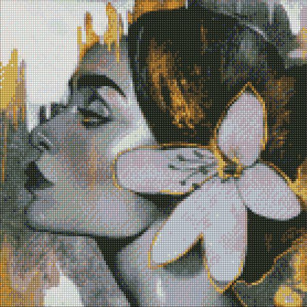 Алмазная мозаика Идейка Изящный профиль 40x40 см (Id-AMO7184)