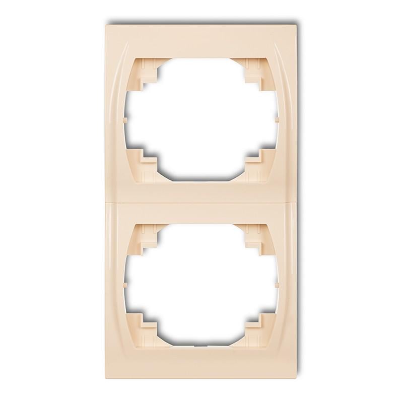 Рамка двойная вертикальная Karlik Logo Бежевый (1LRV-2)