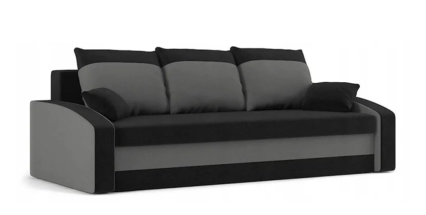 Диван Хелвет 225х90 см Чорний/Сірий (28118849) Диван Хелвет 225х90 см Чорний/Сірий (28118849)