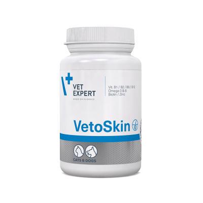 Пігулки VetExpert VETOSKIN харчова добавка при дерматологічних захворюваннях шкіри в собак і кішок 60 табл. (1328) - фото 1