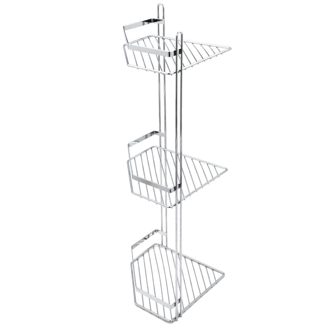 Полиця триярусна Homax 27x20x56,5 см Хром (EBA-2003) - фото 2 Полиця триярусна Homax 27x20x56,5 см Хром (EBA-2003) - фото 2