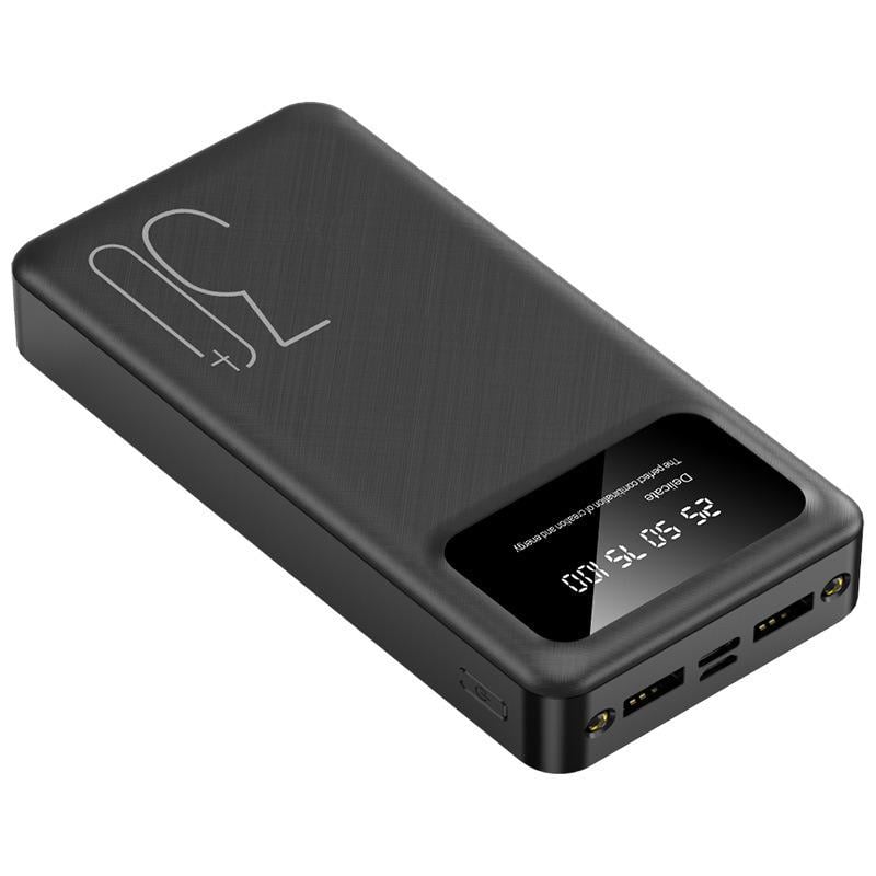 Повербанк ProTech 30000 mAh с экраном и фонариком USB MicroUSB Type-C Черный (f3650b05)