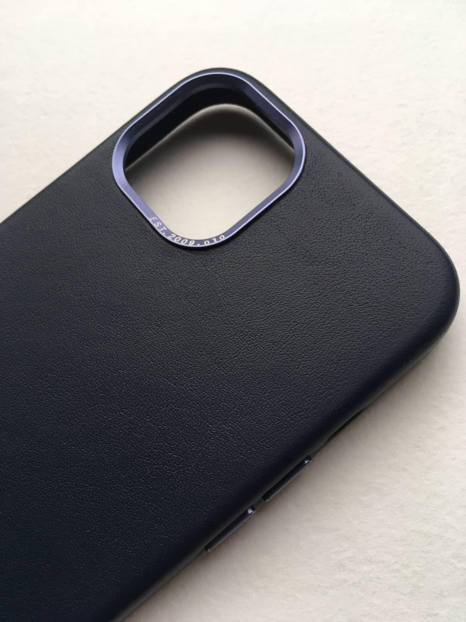 Чохол оригінальний шкіряний Decoded Leather Case MagSafe для Apple Iphone 13 (6.1") Matt Navy Blue - фото 9