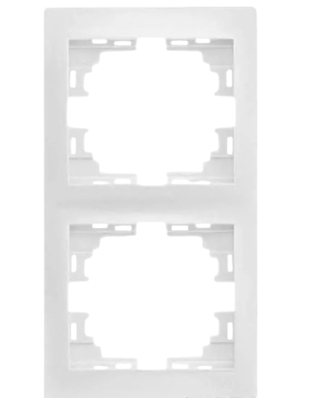 Рамка двомісна вертикальна Lezard Mira Білий (00000005980)