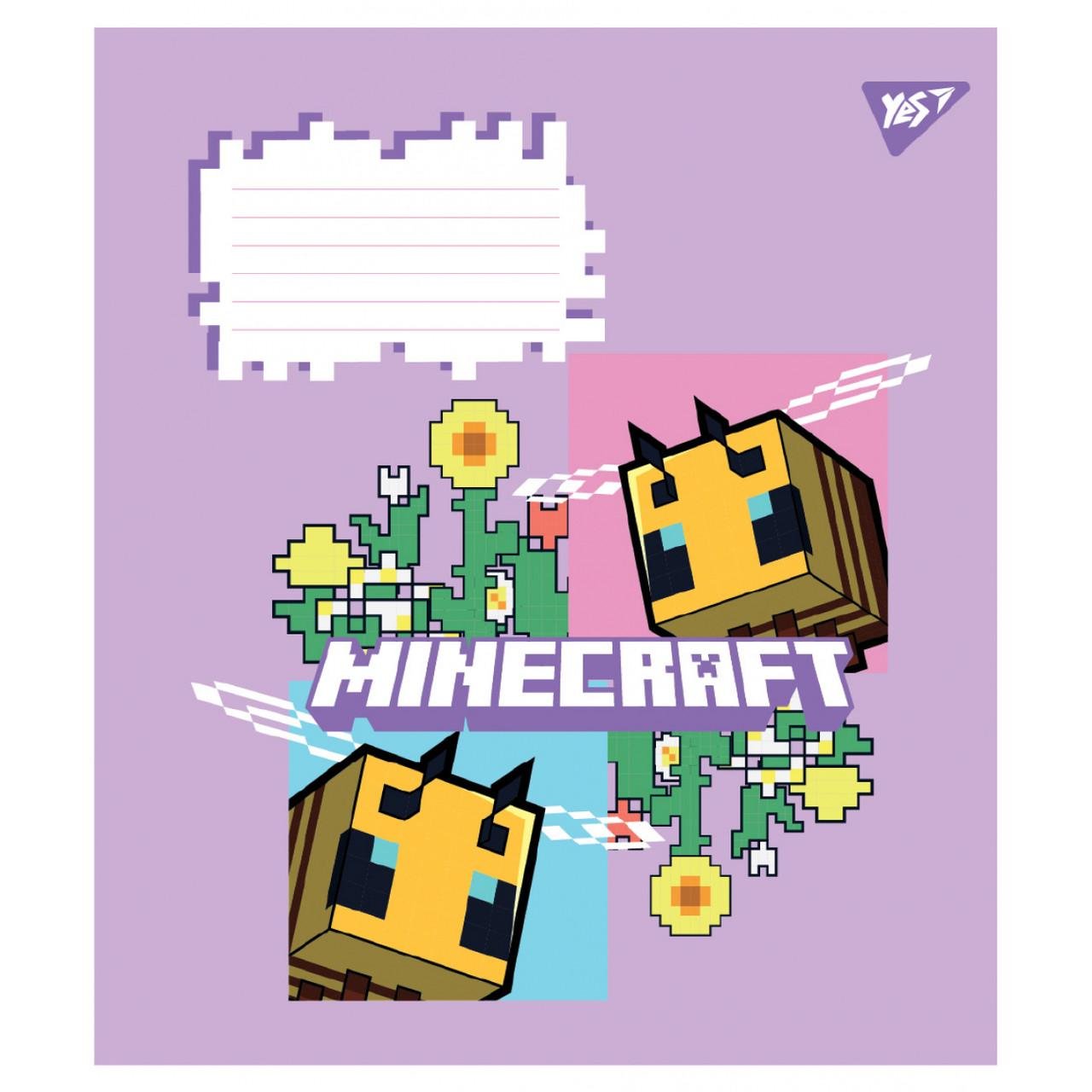 Комплект тетрадей школьный YES Minecraft Flowers для девочки А5/24 линия 5 шт. (767589) - фото 5
