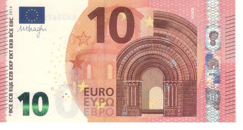 Колекційна банкнота Франція 10 євро 2014 EA E001 UNC (Б06765)