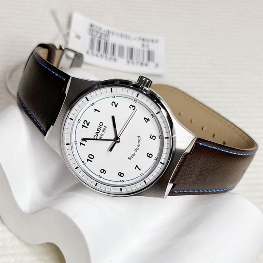 Мужские наручные часы Casio MTP-RS105L-7B Solar Powered Timeless Collection со стальным корпусом Белый (2898126626)