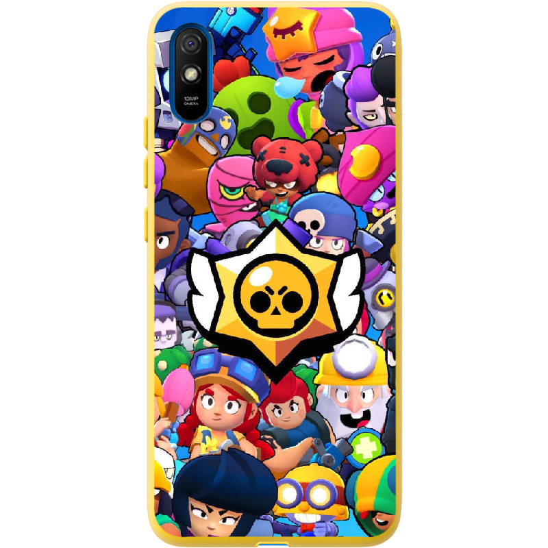 Чохол BoxFace Xiaomi Redmi 9A Brawl Stars Жовтий силікон (40304-up2389-41061)