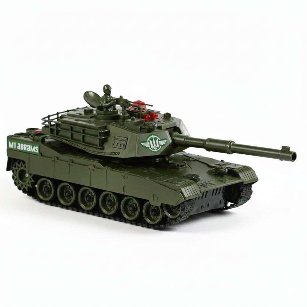 Танк M1 Abrams на радіокеруванні 41963-01 гусеничний хід/звук/пульт 2,4 G Зелений (31321288)