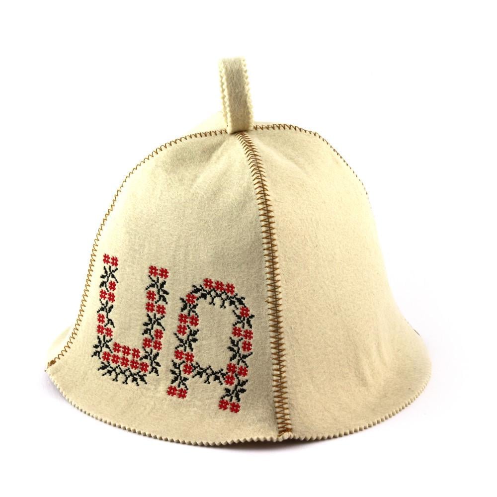 Банная шапка Luxyart UA искусственный фетр Белый (LA-358)