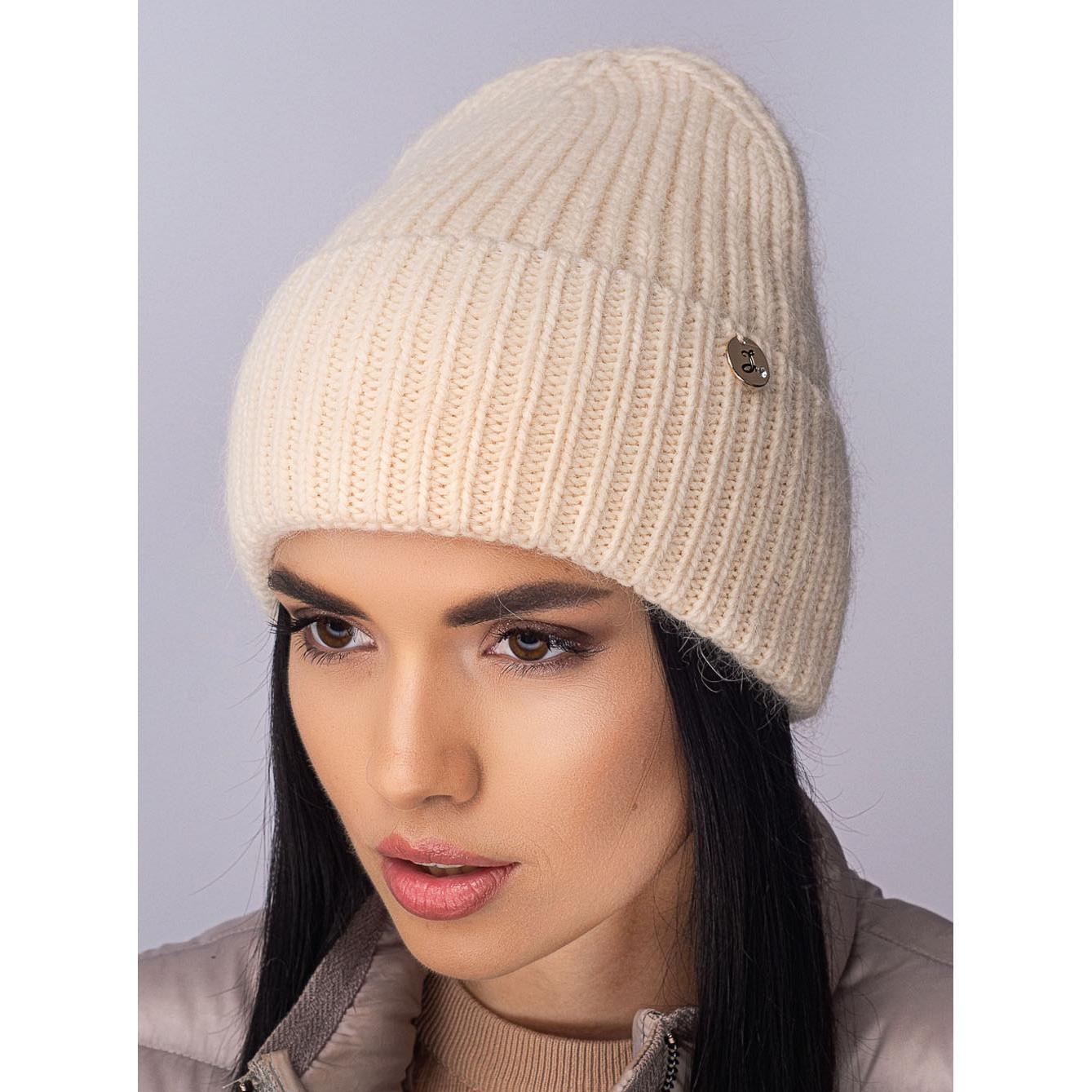 Шапка ангоровая женская Leks Роскошь one size Жемчуг - фото 1 Шапка ангоровая женская Leks Роскошь one size Жемчуг - фото 1