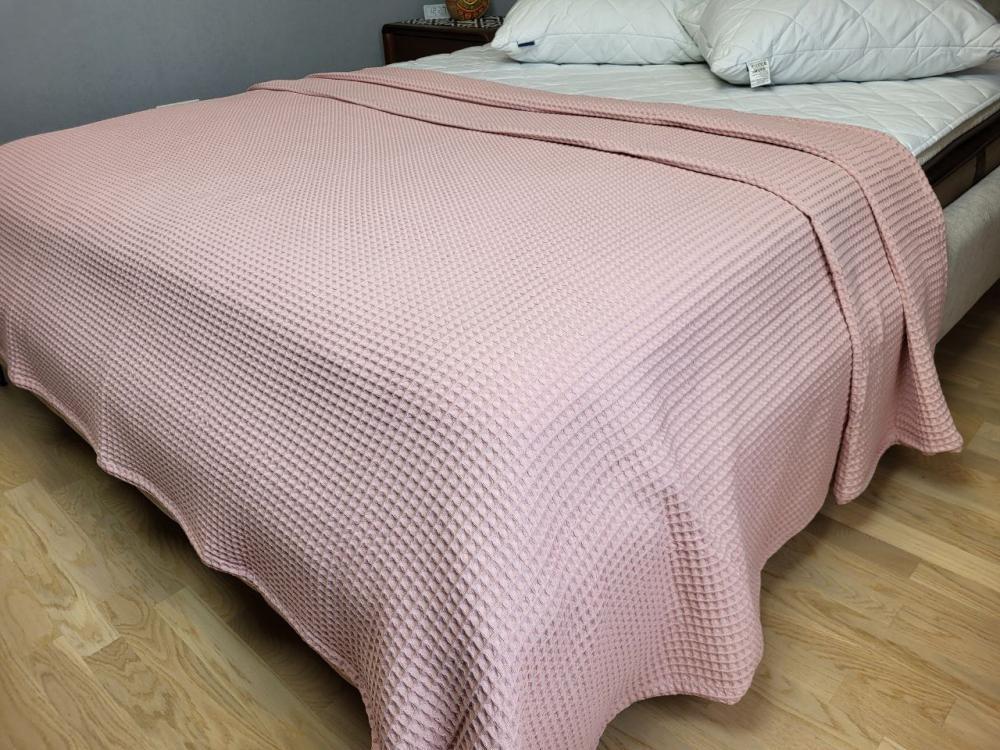 Покрывало Пике Сота 200x220 см Персиковый (11093) - фото 4 Покрывало Пике Сота 200x220 см Персиковый (11093) - фото 4