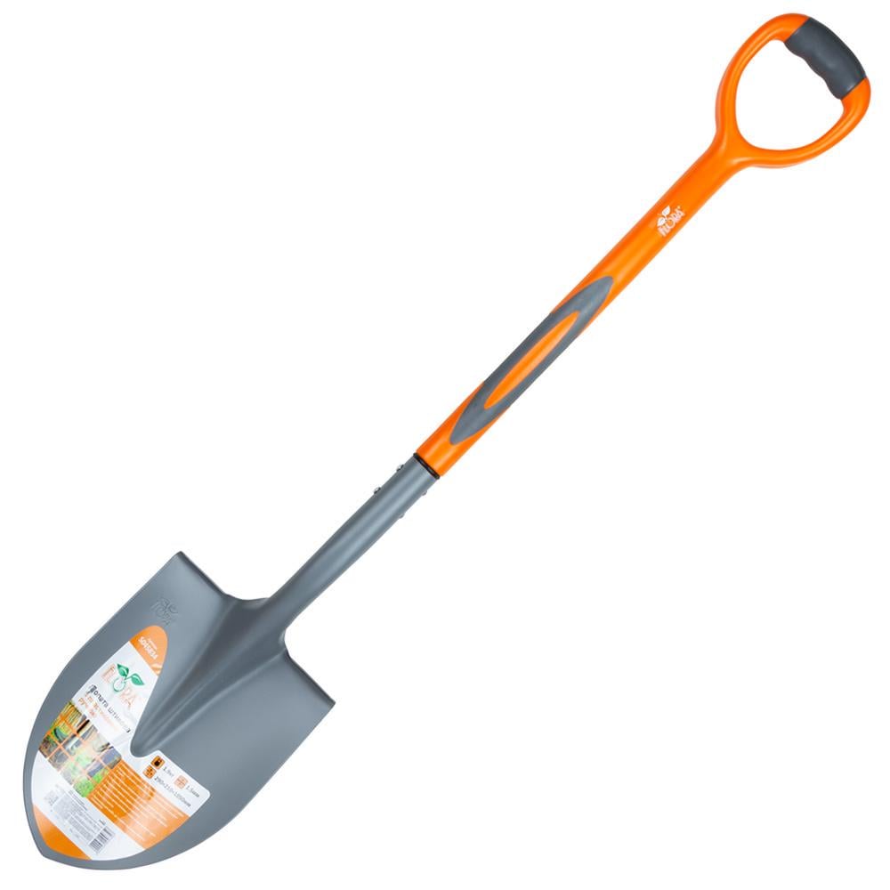 Лопата штыковая Flora с пластиковой ручкой 290x210x1050 мм (5045834)