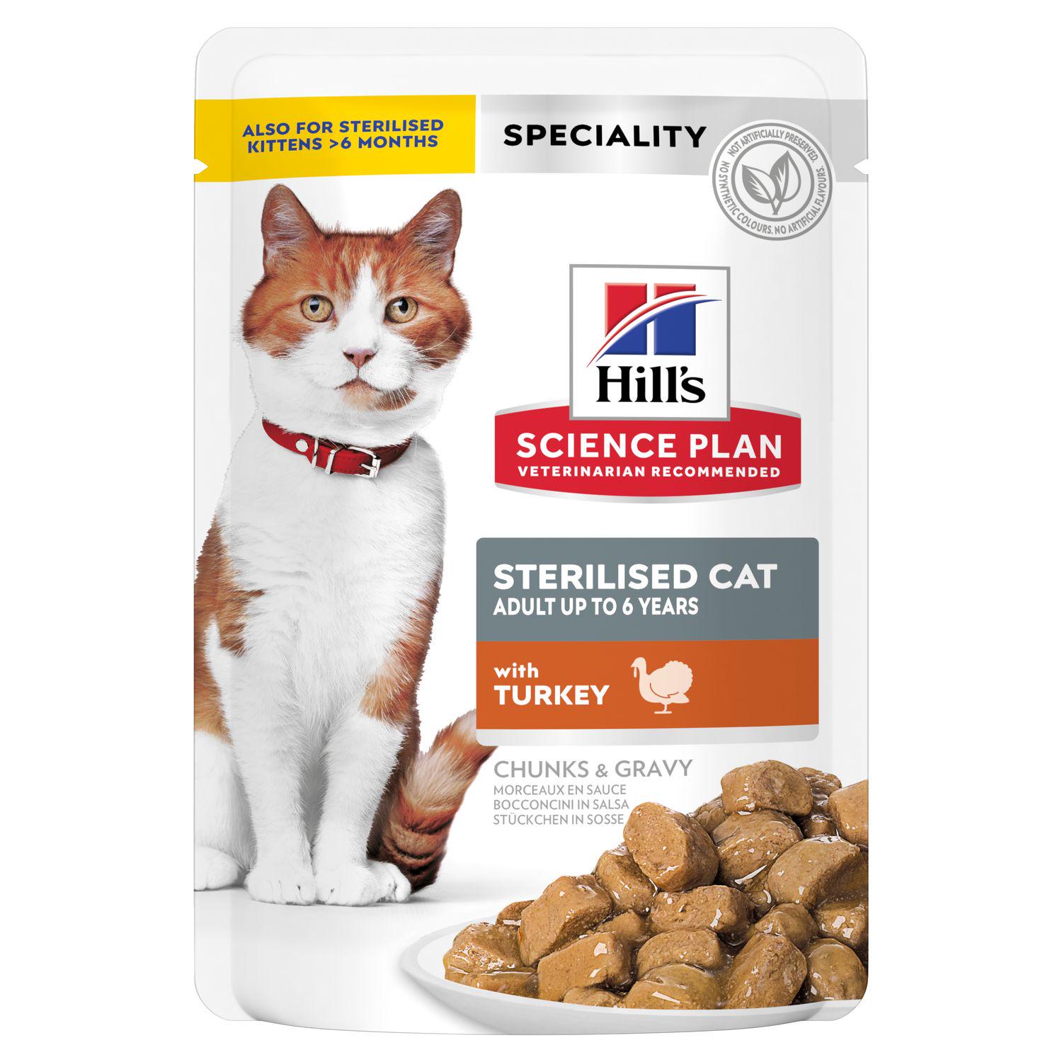 Вологий корм для стерилізованих котів Hill's SP Sterilised Cat Turkey 85 г (052742376509)