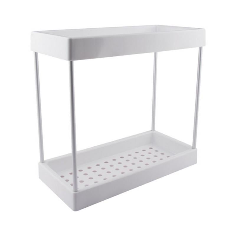 Полка 2-ярусная пластиковая Lidz (WHI)-121.06.11